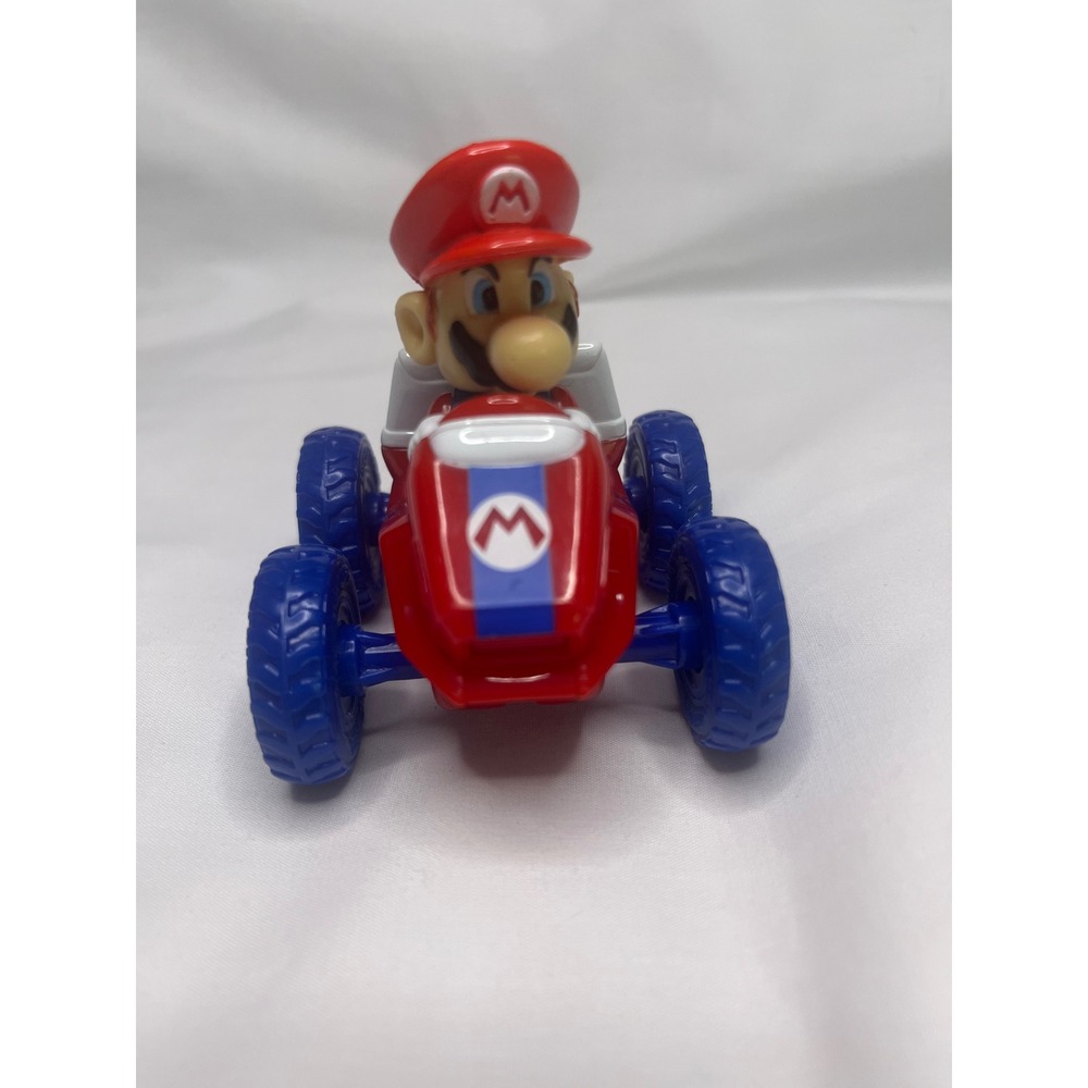 Mario Kart Vintage‎ Toy Car 2004 Red Blue Race Car Nintendo